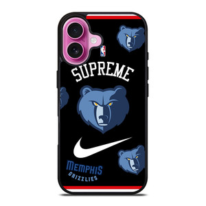 MEMPHIS GRIZZLIES NBA X SUPREME NIKE iPhone 16 Plus Case Cover MEMPHIS GRIZZLIES NBA X SUPREME NIKE iPhone 16 Plus Case Cover