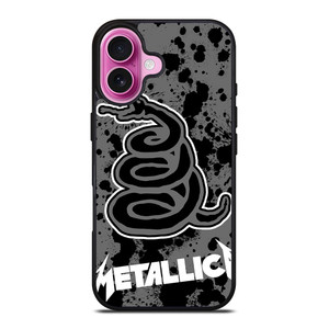 METALLICA BAND BLACK SNAKE iPhone 16 Plus Case Cover METALLICA BAND BLACK SNAKE iPhone 16 Plus Case Cover
