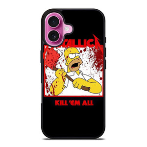 METALLICA KILL EM ALL SIMPSONS iPhone 16 Plus Case Cover