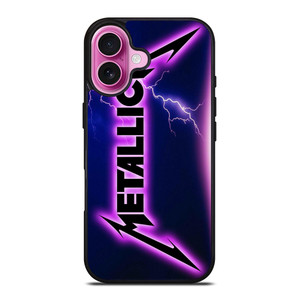 METALLICA ROCK BAND VIOLET LIGHTNING iPhone 16 Plus Case Cover METALLICA ROCK BAND VIOLET LIGHTNING iPhone 16 Plus Case Cover
