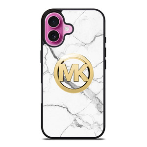 MICHAEL KORS MK LOGO ON MARBLE iPhone 16 Plus Case Cover