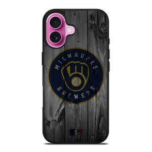 MILWAUKEE BREWERS BASEBALL MLB WOOD LOGO iPhone 16 Plus Case Cover MILWAUKEE BREWERS BASEBALL MLB WOOD LOGO iPhone 16 Plus Case Cover