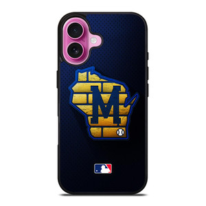 MILWAUKEE BREWERS MLB BASEBALL ICON iPhone 16 Plus Case Cover MILWAUKEE BREWERS MLB BASEBALL ICON iPhone 16 Plus Case Cover
