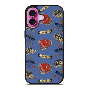 MOSCHINO BEAR COUTURE PATTERN iPhone 16 Plus Case Cover MOSCHINO BEAR COUTURE PATTERN iPhone 16 Plus Case Cover