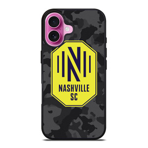 NASHVILLE SC MLS BLACK CAMO iPhone 16 Plus Case Cover NASHVILLE SC MLS BLACK CAMO iPhone 16 Plus Case Cover