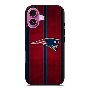 NEW ENGLAND PATRIOTS NFL METAL STRIPE iPhone 16 Plus Case Cover