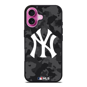 NEW YORK YANKEES BASEBALL BLACK CAMO iPhone 16 Plus Case Cover