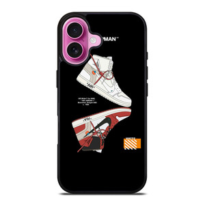 NIKE AIR JORDAN JUMPMAN OFF WHITE iPhone 16 Plus Case Cover NIKE AIR JORDAN JUMPMAN OFF WHITE iPhone 16 Plus Case Cover
