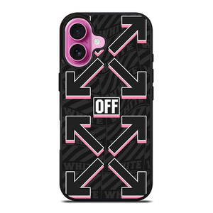 OFF WHITE LOGO BLACK PINK iPhone 16 Plus Case Cover OFF WHITE LOGO BLACK PINK iPhone 16 Plus Case Cover