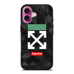 OFF WHITE LOGO SUPREME ICON iPhone 16 Plus Case Cover