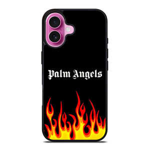 PALM ANGELS GRAFFITI FLAMES iPhone 16 Plus Case Cover PALM ANGELS GRAFFITI FLAMES iPhone 16 Plus Case Cover