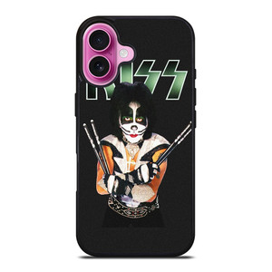 PETER CRISS KISS ROCK BAND iPhone 16 Plus Case Cover