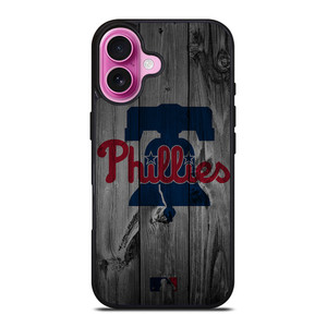 PHILADELPHIA PHILLIES BASEBALL MLB WOOD LOGO iPhone 16 Plus Case Cover PHILADELPHIA PHILLIES BASEBALL MLB WOOD LOGO iPhone 16 Plus Case Cover