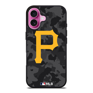 PITTSBURGH PIRATES BASEBALL BLACK CAMO iPhone 16 Plus Case Cover PITTSBURGH PIRATES BASEBALL BLACK CAMO iPhone 16 Plus Case Cover