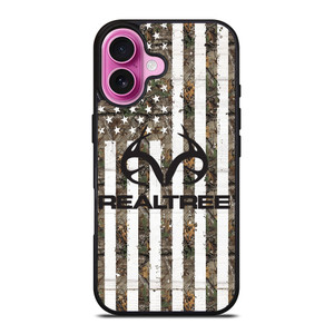 REALTREE AMERICAN FLAG LOGO iPhone 16 Plus Case Cover REALTREE AMERICAN FLAG LOGO iPhone 16 Plus Case Cover