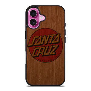 SANTA CRUZ SKATEBOARD WOODEN LOGO iPhone 16 Plus Case Cover