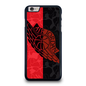 AIR JORDAN RED BLACK BAPE iPhone 6 / 6S Plus Case Cover