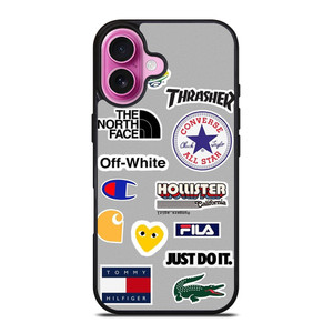 SKATEBOARD BRAND STICKER COLLAGE iPhone 16 Plus Case Cover SKATEBOARD BRAND STICKER COLLAGE iPhone 16 Plus Case Cover