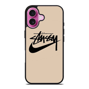STUSSY NIKE BROWN iPhone 16 Plus Case Cover STUSSY NIKE BROWN iPhone 16 Plus Case Cover