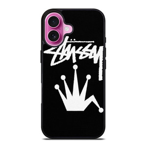 STUSSY PARIS BENT CROWN iPhone 16 Plus Case Cover STUSSY PARIS BENT CROWN iPhone 16 Plus Case Cover