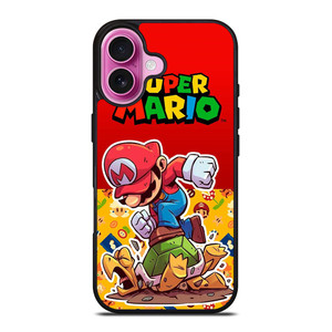 SUPER MARIO BROSS NINTENDO GAME iPhone 16 Plus Case Cover