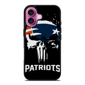 THE PUNISHER X NEW ENGLAND PATRIOTS NFL FOOTBALL iPhone 16 Plus Case Cover THE PUNISHER X NEW ENGLAND PATRIOTS NFL FOOTBALL iPhone 16 Plus Case Cover