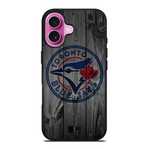 TORONTO BLUE JAYS BASEBALL MLB WOOD LOGO iPhone 16 Plus Case Cover
