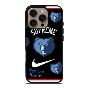 MEMPHIS GRIZZLIES NBA X SUPREME NIKE iPhone 16 Pro Case Cover MEMPHIS GRIZZLIES NBA X SUPREME NIKE iPhone 16 Pro Case Cover