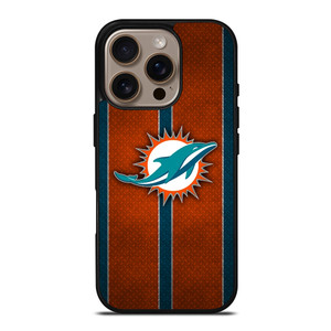 MIAMI DOPHINS NFL METAL STRIPE iPhone 16 Pro Case Cover MIAMI DOPHINS NFL METAL STRIPE iPhone 16 Pro Case Cover