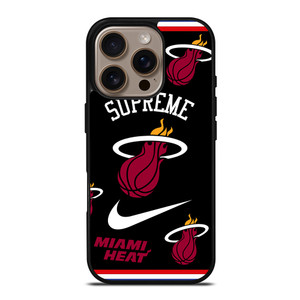 MIAMI HEAT NBA X SUPREME NIKE iPhone 16 Pro Case Cover MIAMI HEAT NBA X SUPREME NIKE iPhone 16 Pro Case Cover