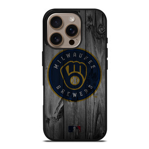 MILWAUKEE BREWERS BASEBALL MLB WOOD LOGO iPhone 16 Pro Case Cover