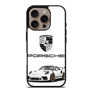 PORSCHE GT3 RS WHITE iPhone 16 Pro Case Cover PORSCHE GT3 RS WHITE iPhone 16 Pro Case Cover