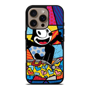 ROMERO BRITTO FELIX THE CAT ART iPhone 16 Pro Case Cover ROMERO BRITTO FELIX THE CAT ART iPhone 16 Pro Case Cover