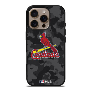 SAINT LOUIS CARDINALS BASEBALL BLACK CAMO iPhone 16 Pro Case Cover