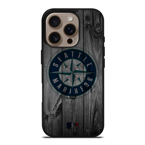 SEATTLE MARINERS BASEBALL MLB WOOD LOGO iPhone 16 Pro Case Cover