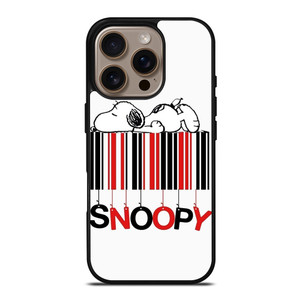 SNOOPY THE PEANUTS CARTOON BARCODE iPhone 16 Pro Case Cover