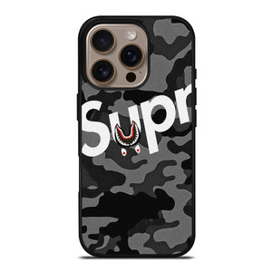 SUPREME BAPE SHARK iPhone 16 Pro Case Cover SUPREME BAPE SHARK iPhone 16 Pro Case Cover