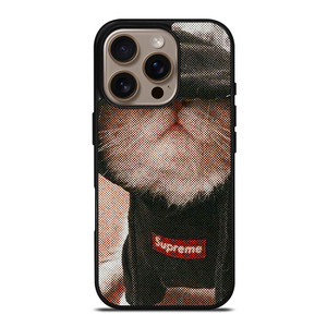 SUPREME CUTE CAT iPhone 16 Pro Case Cover