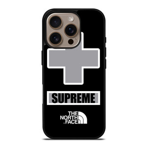 SUPREME X THE NORTH FACE GREY iPhone 16 Pro Case Cover SUPREME X THE NORTH FACE GREY iPhone 16 Pro Case Cover