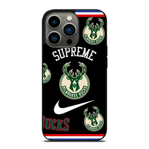 MILWAUKEE BUCKS NBA X SUPREME NIKE iPhone 13 Pro Case Cover MILWAUKEE BUCKS NBA X SUPREME NIKE iPhone 13 Pro Case Cover