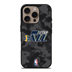 UTAH JAZZ BLACK CAMO iPhone 16 Pro Case Cover