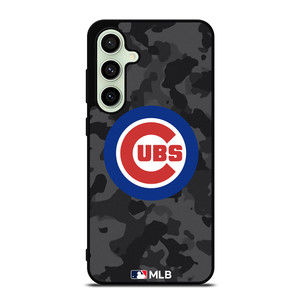 CHICAGO CUBS BASEBALL BLACK CAMO Samsung Galaxy S24 FE Case Cover