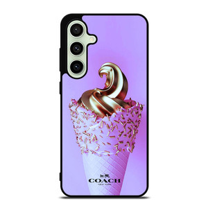 COACH NEW YORK LOGO GOLDEN ICE CREAM ICON Samsung Galaxy S24 FE Case Cover