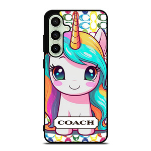 COACH NEW YORK LOGO PRETTY UNICORN Samsung Galaxy S24 FE Case Cover
