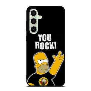 GUNS N ROSES ROCK HOMER SIMPSONS Samsung Galaxy S24 FE Case Cover