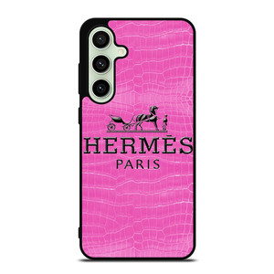 HERMES PARIS PINK LEATHER Samsung Galaxy S24 FE Case Cover