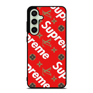 LOUIS VUITTON X SUPREME RED Samsung Galaxy S24 FE Case Cover