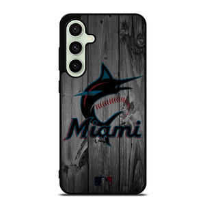 MIAMI MARLINS BASEBALL MLB WOOD LOGO Samsung Galaxy S24 FE Case Cover