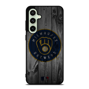 MILWAUKEE BREWERS BASEBALL MLB WOOD LOGO Samsung Galaxy S24 FE Case Cover