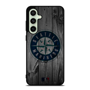 SEATTLE MARINERS BASEBALL MLB WOOD LOGO Samsung Galaxy S24 FE Case Cover